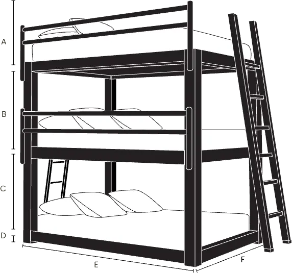 King Triple Bunk Bed