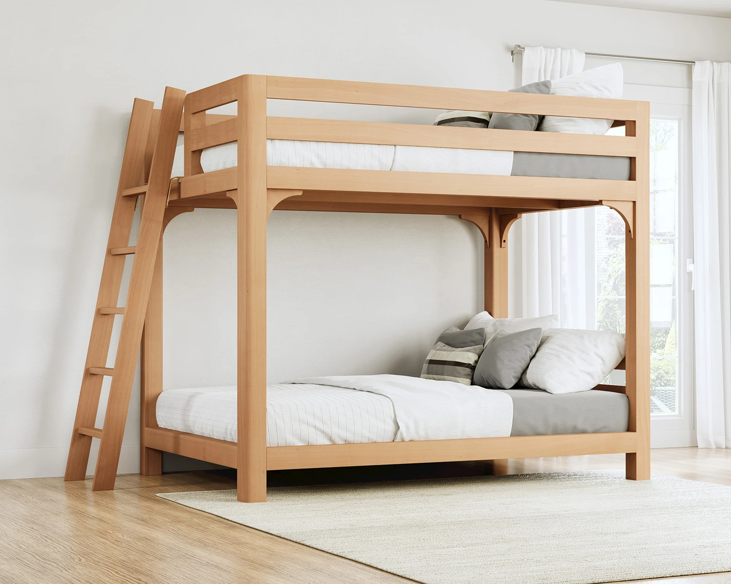 Queen Wood Bunk Bed