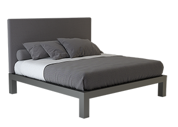A charcoal Wyoming King size platform bed