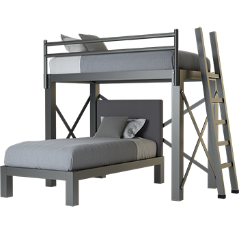 L Shaped Bunk Beds Bunkbeds Com, L Shaped Twin Over Queen Bunk Beds