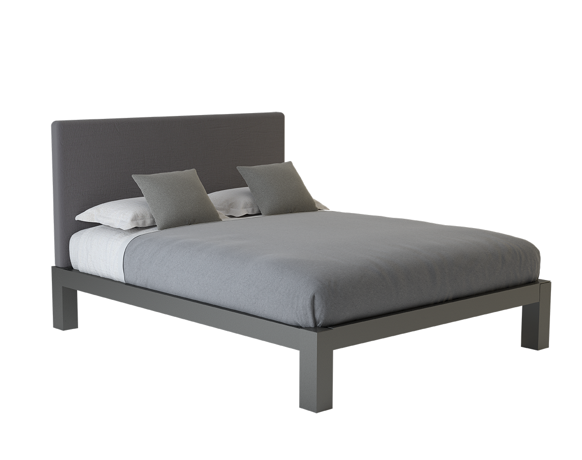 A charcoal California King size platform Standard Bed