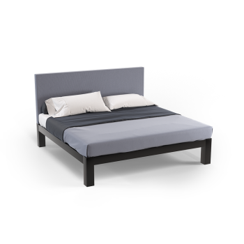 A black Wyoming King size metal Platform Bed