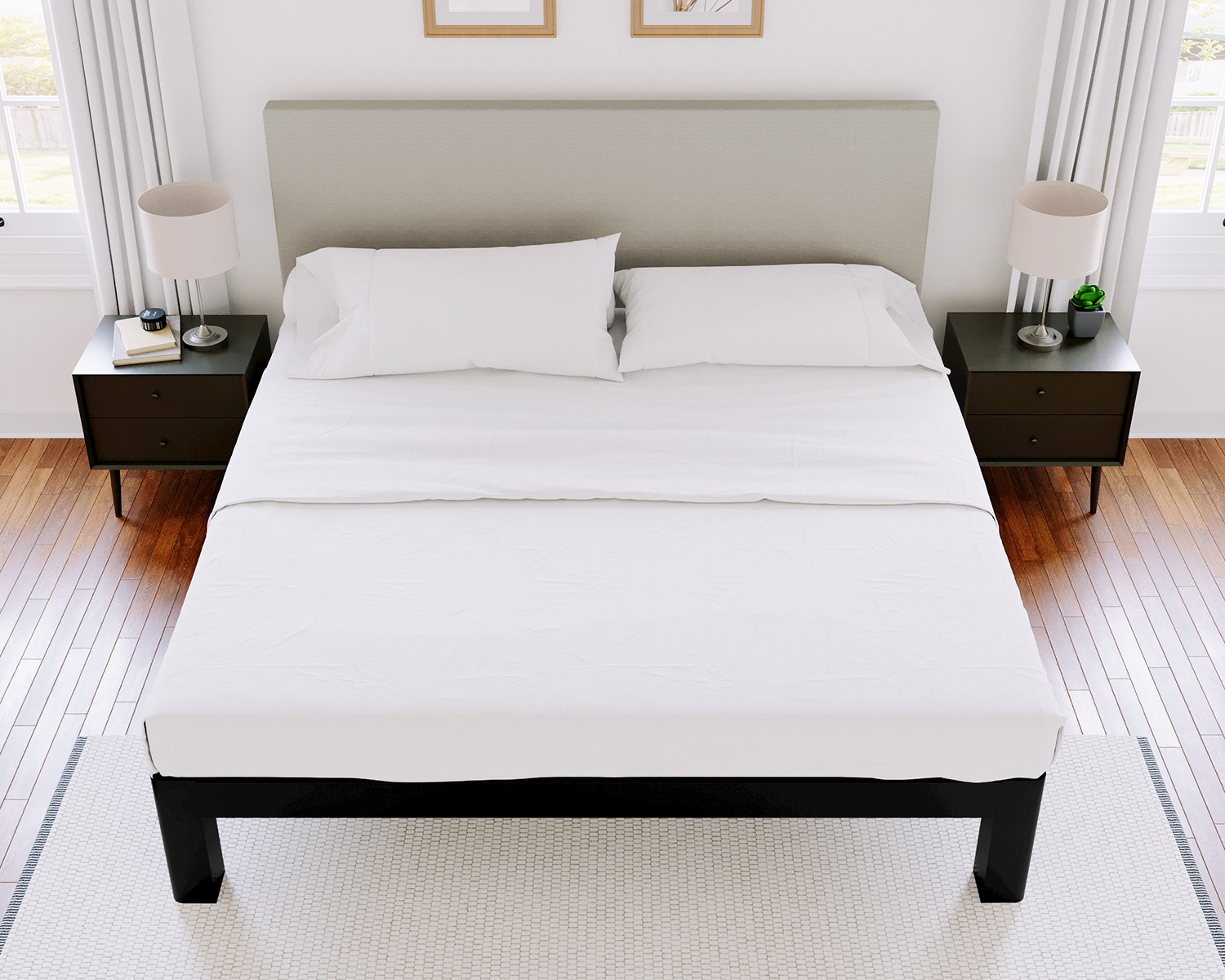 Wyoming King Platform Bed Black Light Gray