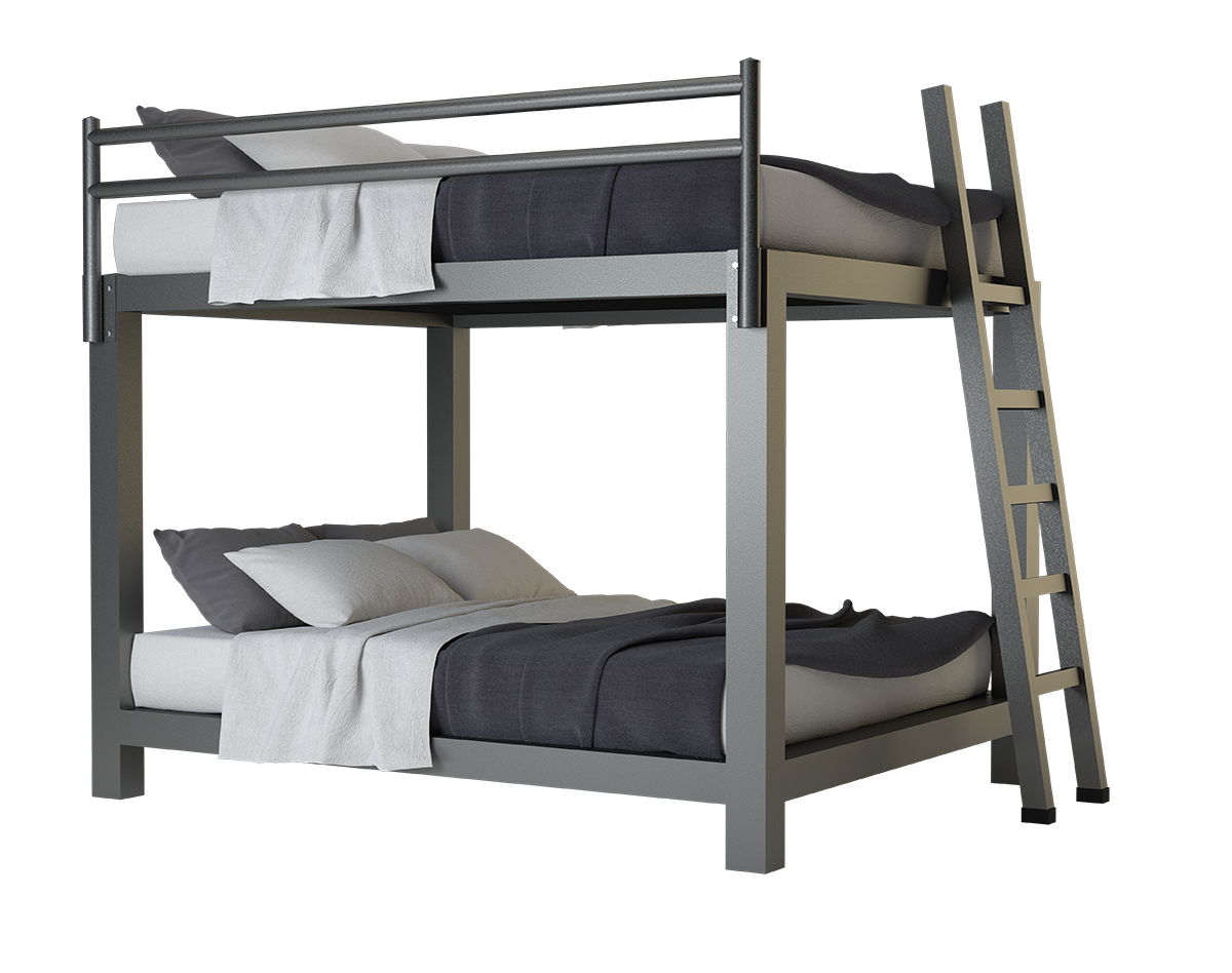Black Bunk Beds Twin Over Twin Kids Adult Furniture Bedroom Ladder Metal Frames 