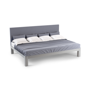 Light gray Florida King size metal Platform Bed