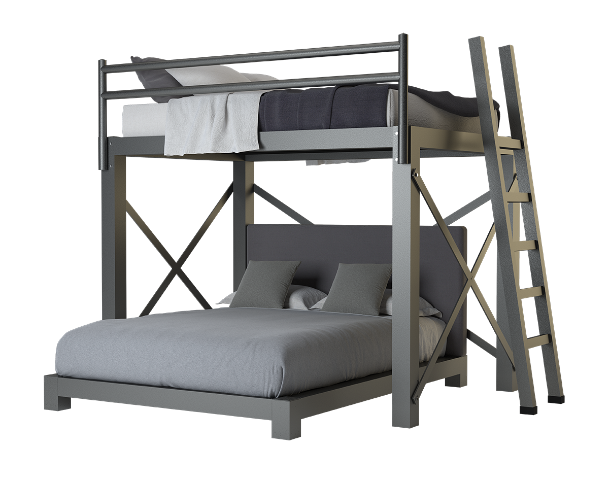 Full Over Queen L Shaped Bunk Bed, Full Over Queen Bunk Beds With Stairs