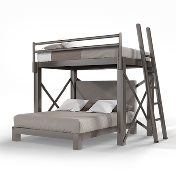 L shaped queen bunk beds hot sale