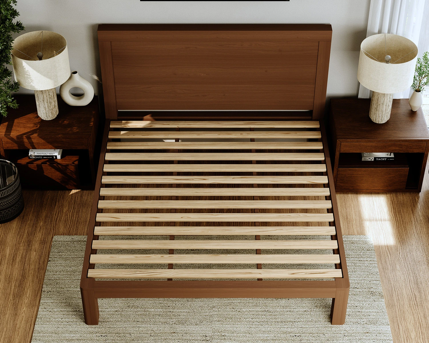 King Wood Platform Bed