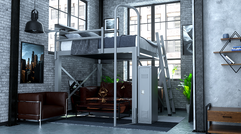 King Loft Bed AdultBunkBeds