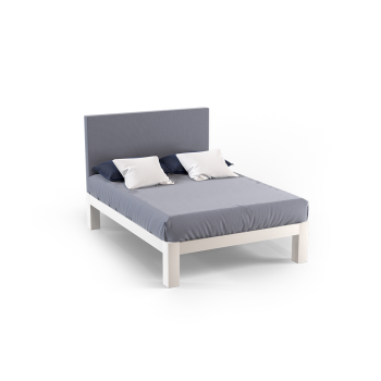 A white Queen size metal Platform Bed