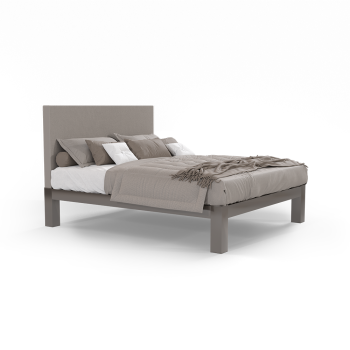 A light bronze California King size platform Standard Bed
