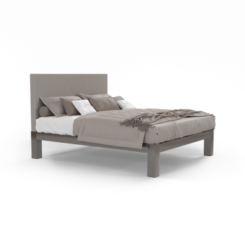 A light bronze California King size platform Standard Bed