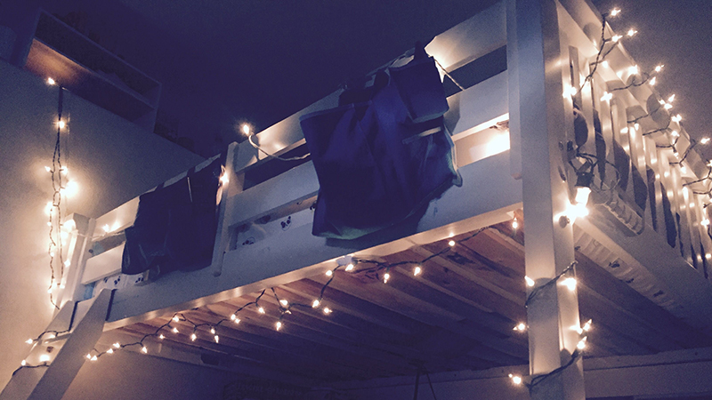 Loft Bed String Lights