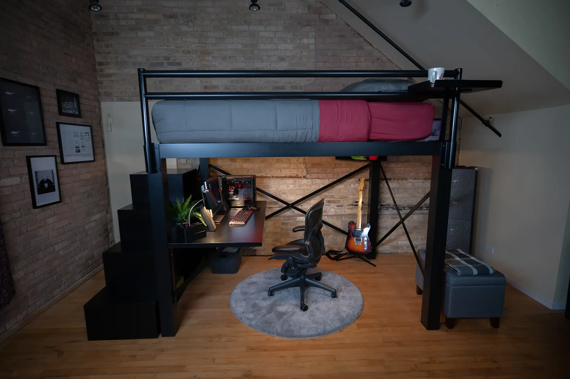 Queen size deals elevated bed frame