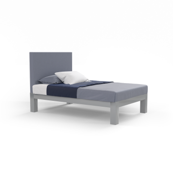 A light gray Full XL size platform Standard Bed