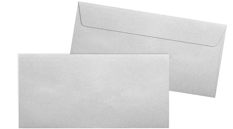 Two grey envelopes on a white background