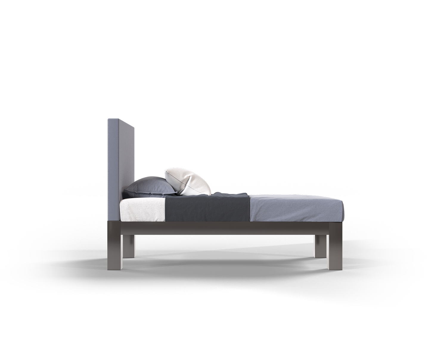 Twin Platform Bed Charcoal