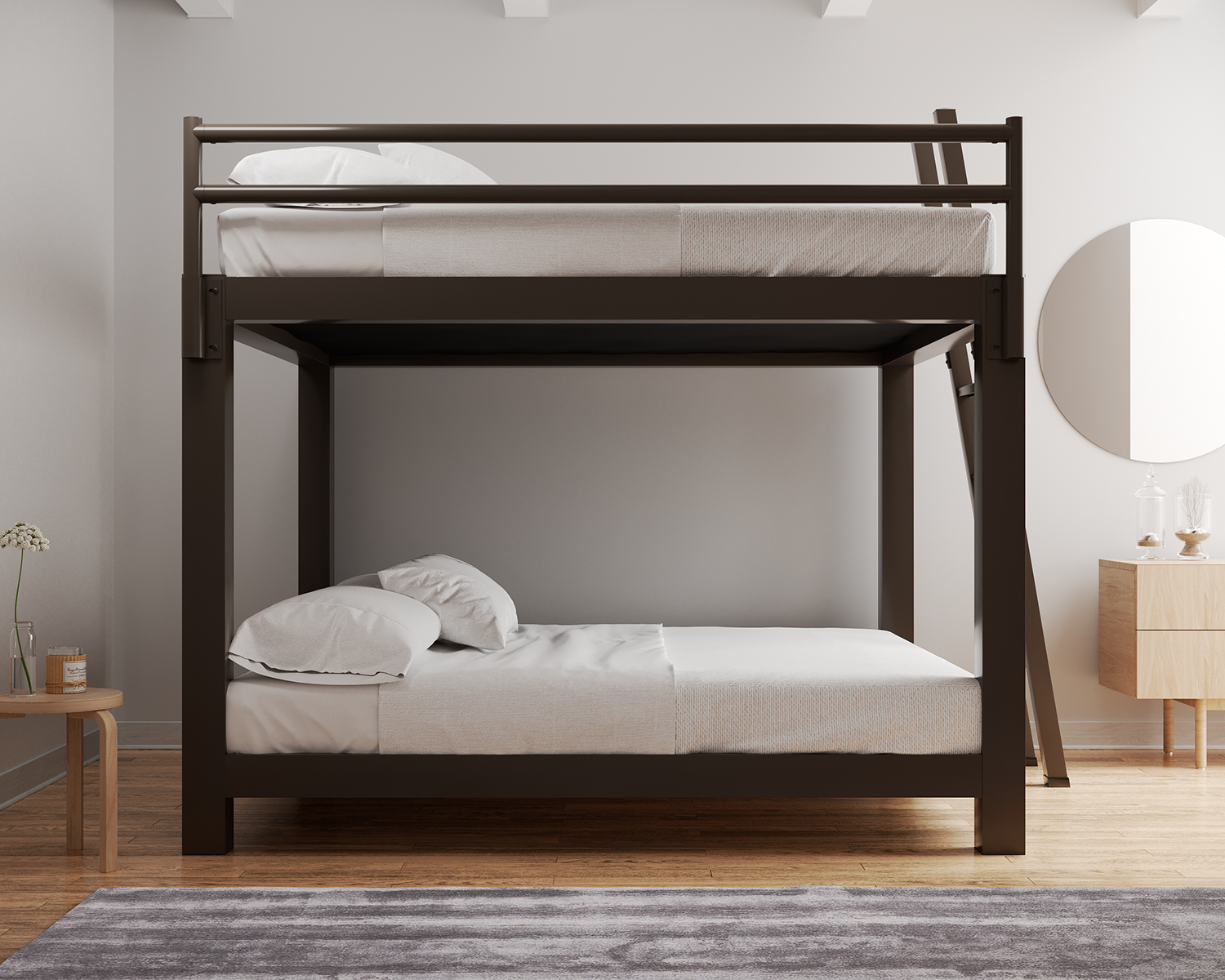 King Bunk Bed Bronze Ladder