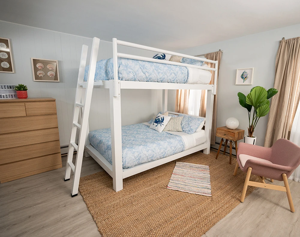 White queen store loft bed