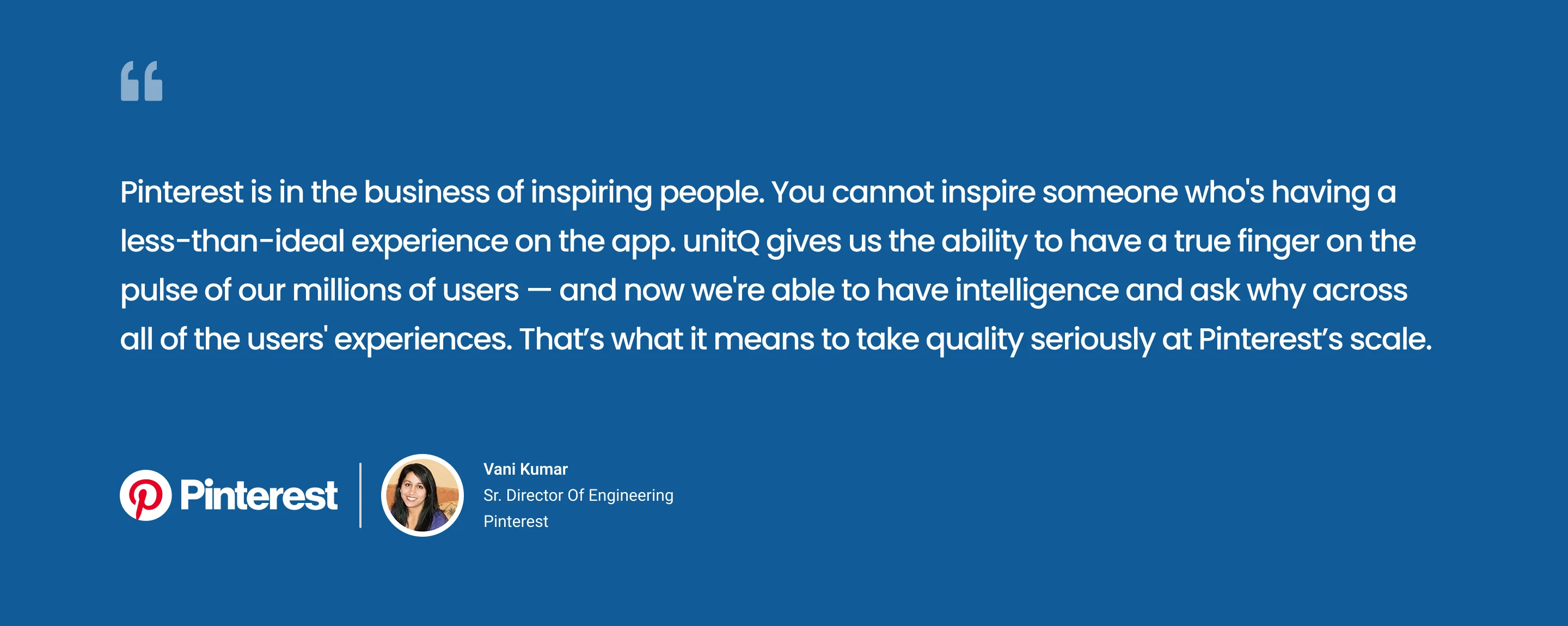 Vani Kumar, Sr. Director Of Engineering at Pinterest