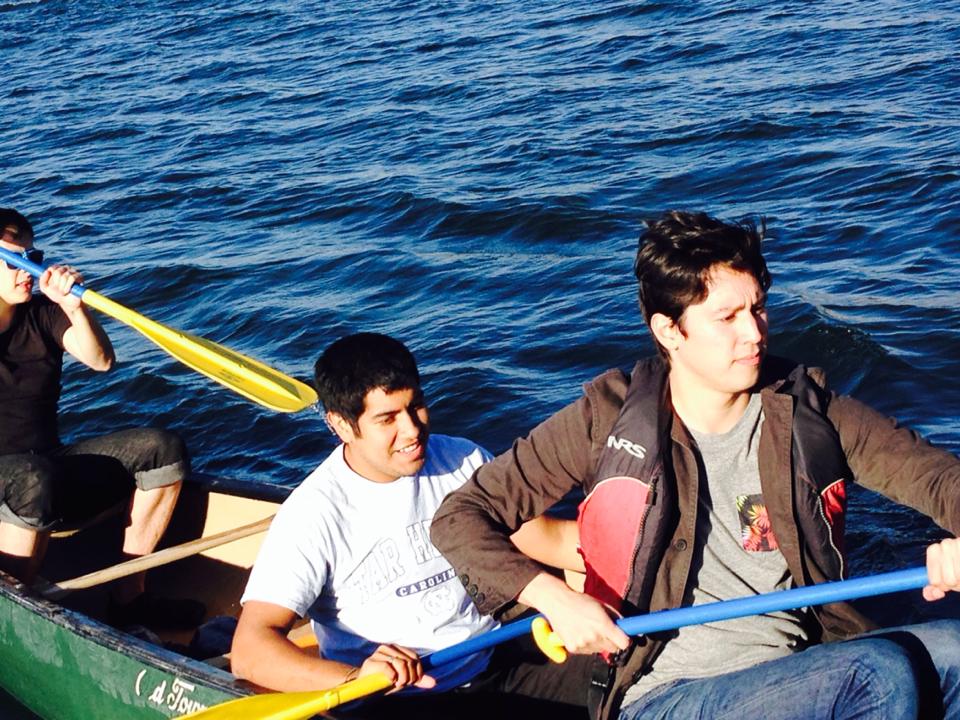 Jesse + David C + canoe