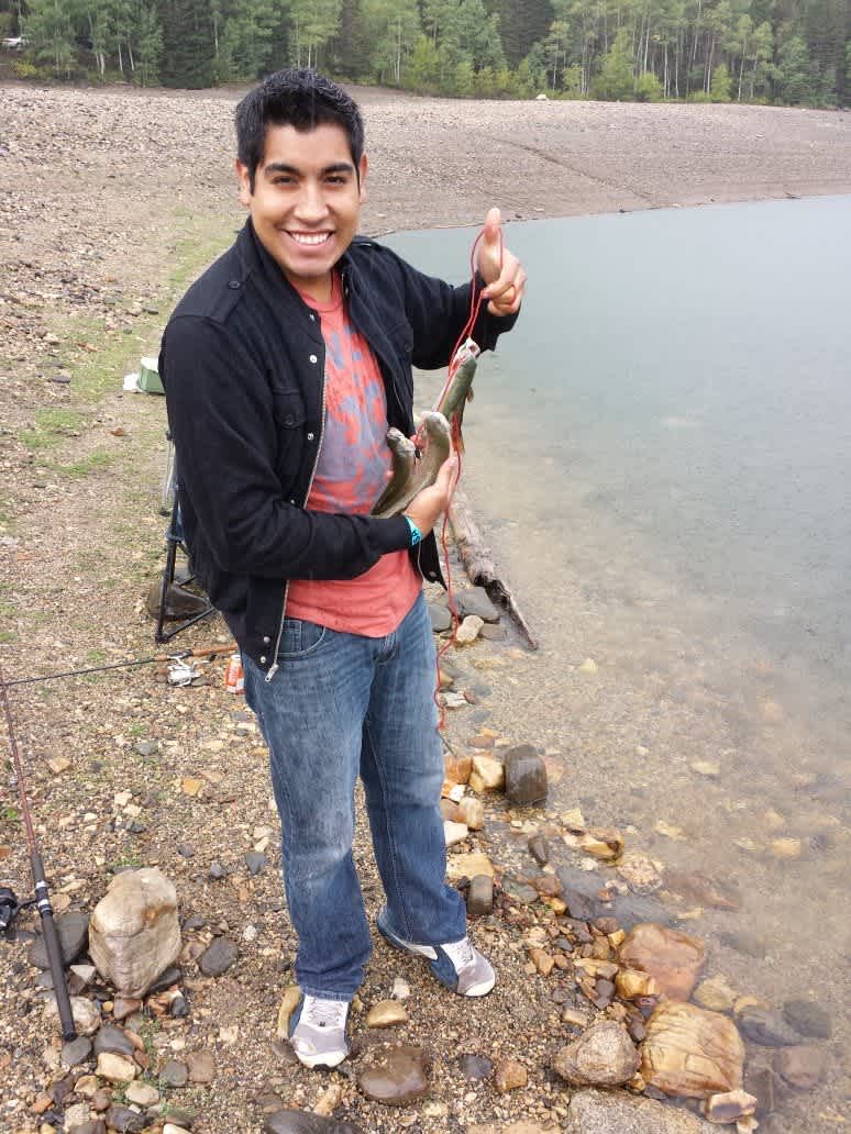 Jesse fishing