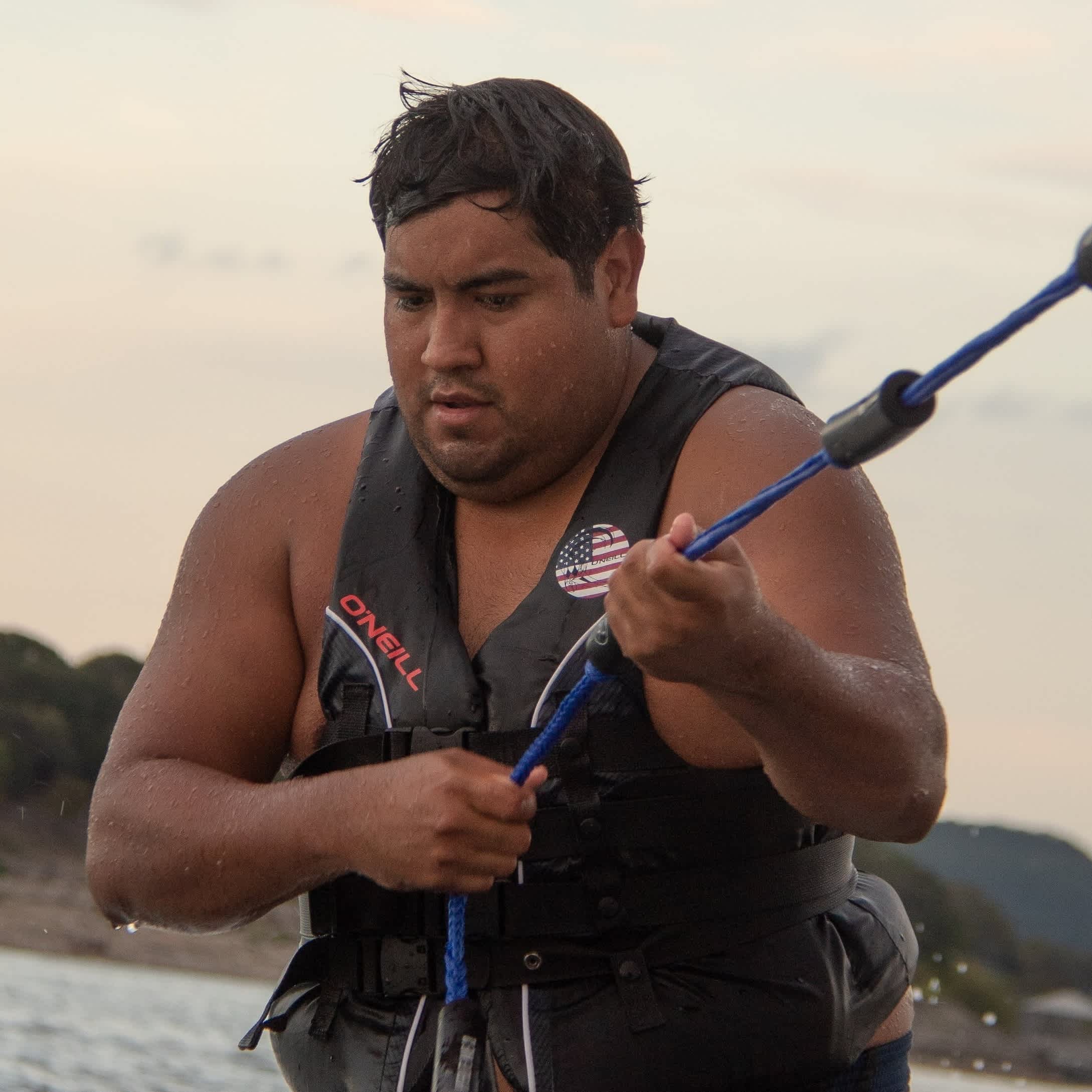 Jesse on the lake