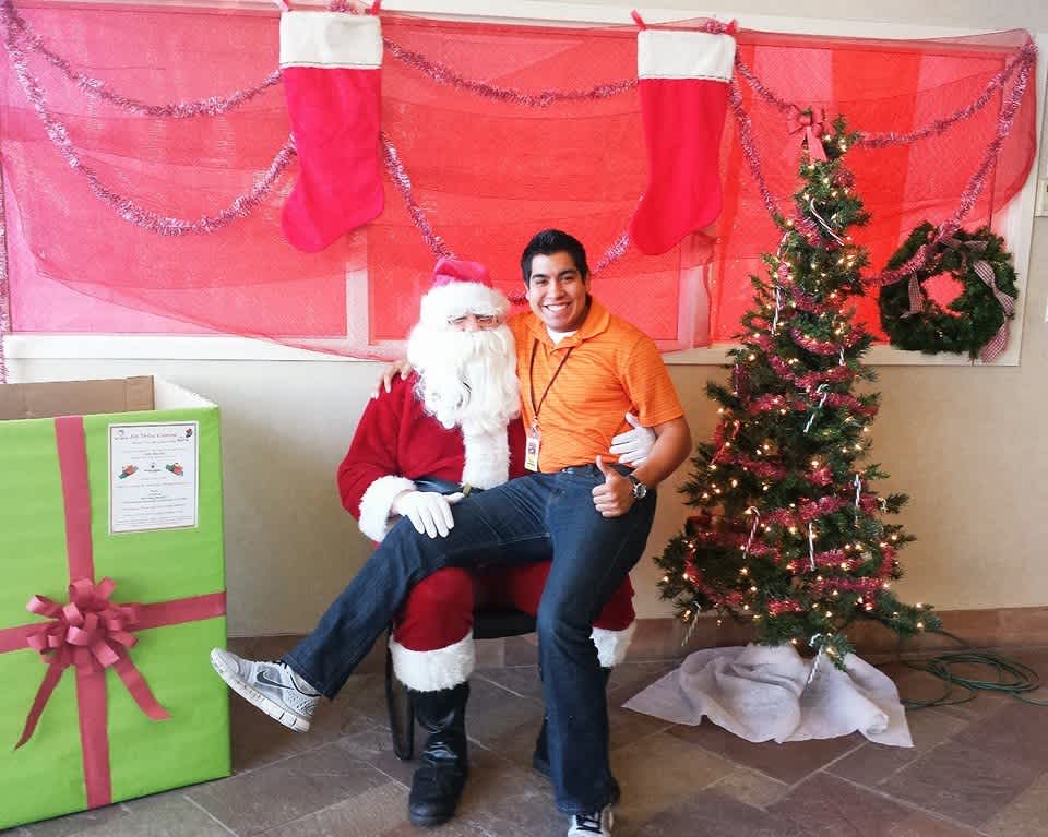Jesse on santa's lap