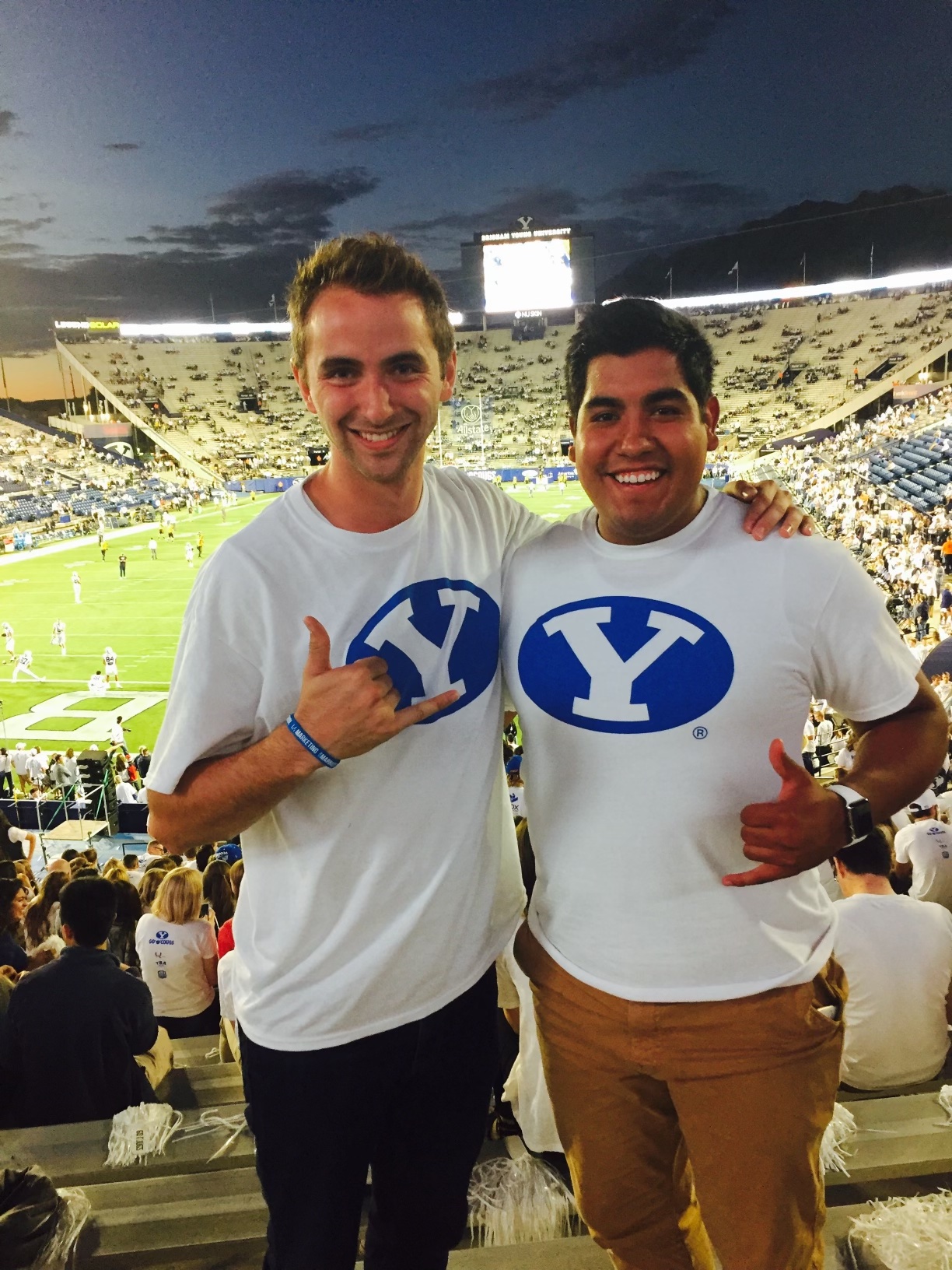 Jesse + Brayden at the BYU game