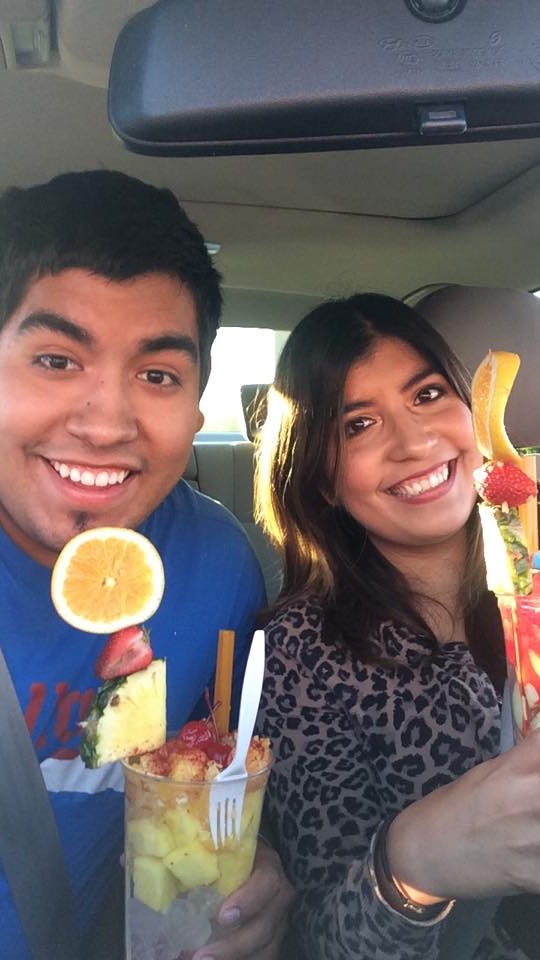 Jesse + Maritza getting mangonadas