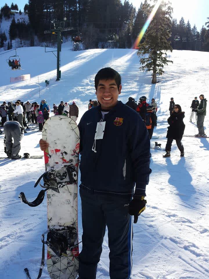 Jesse snowboarding
