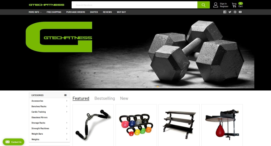 GTech Fitness Case Study Website Screenshot B2B Ninja