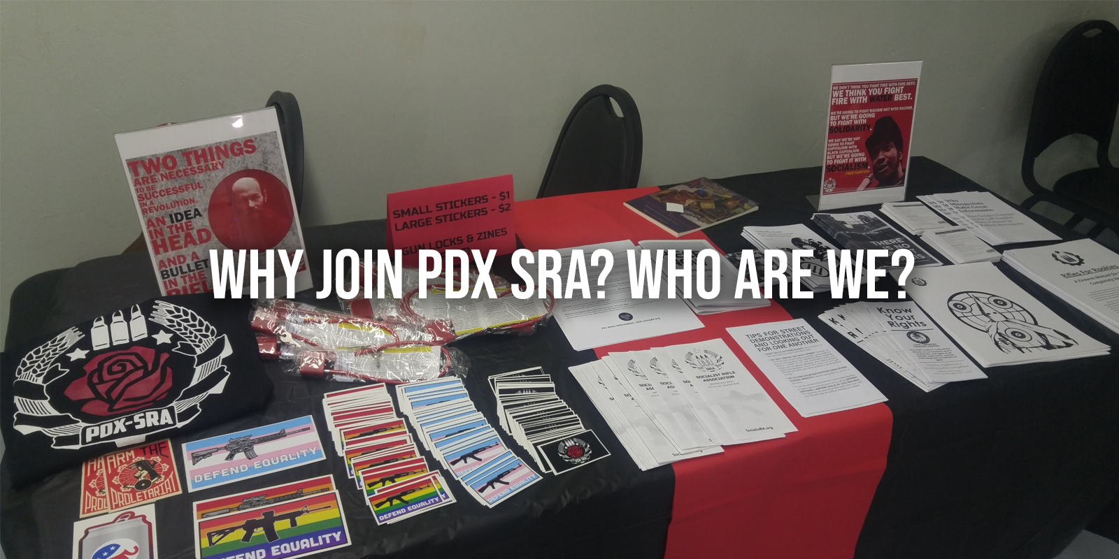 Photo of PDX-SRA tabling at an event