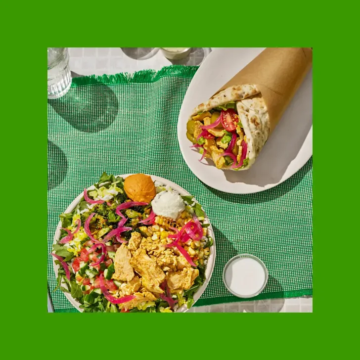 CAVA bowl and pita 