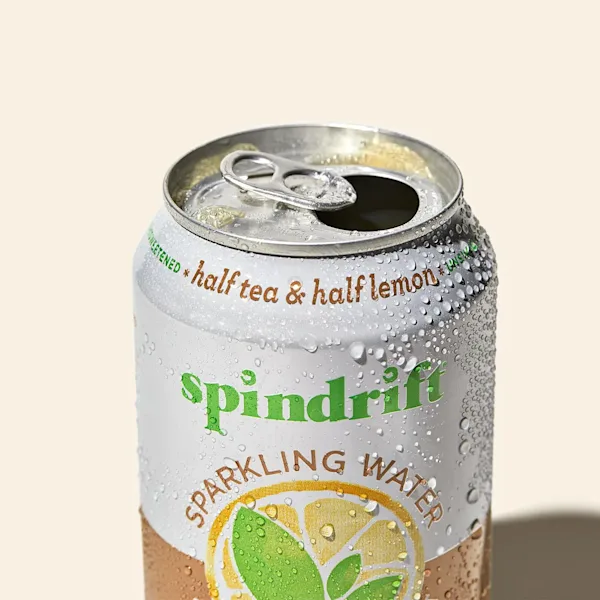 Half Tea and Half Lemon Spindrift can