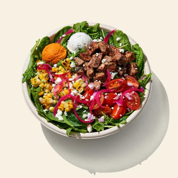 steak mezze salad bowl