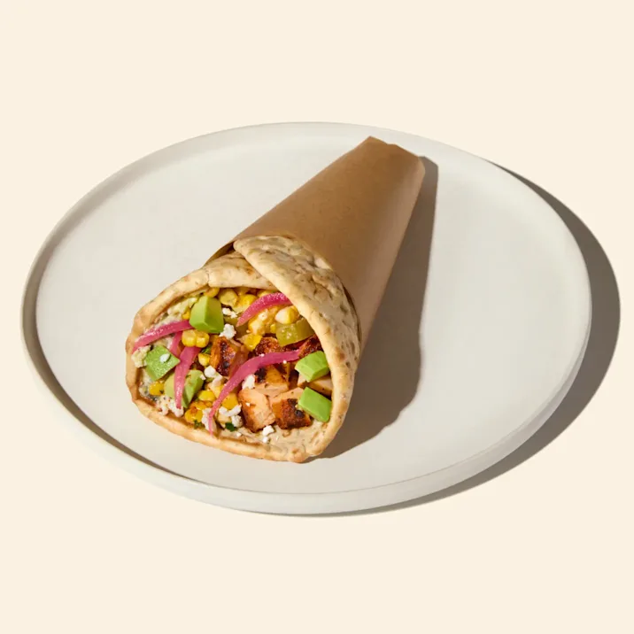 spicy chicken avocado pita