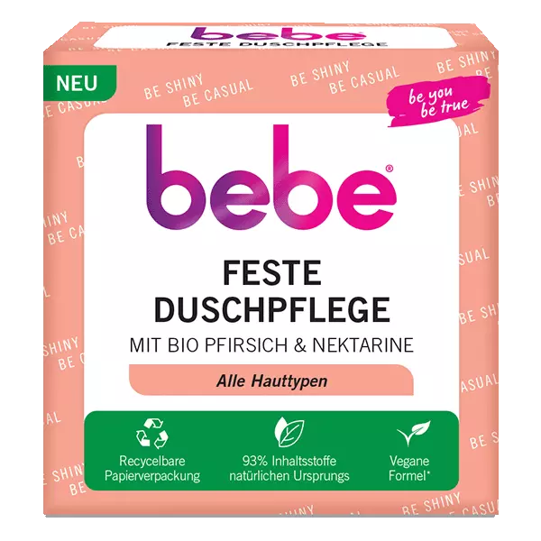 bebe Erfrischende feste Duschpflege – seifenfreie, vegane Formel