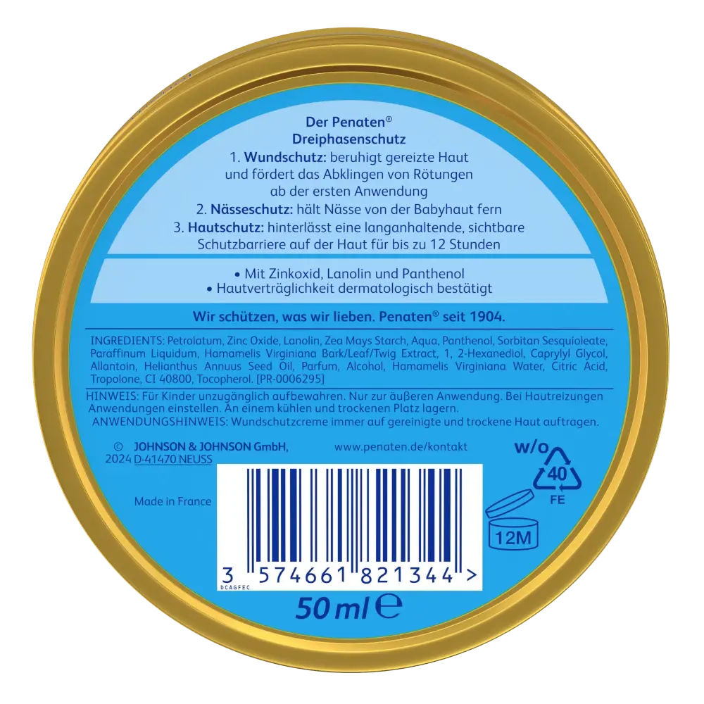 Penaten® Creme – Rückseite
