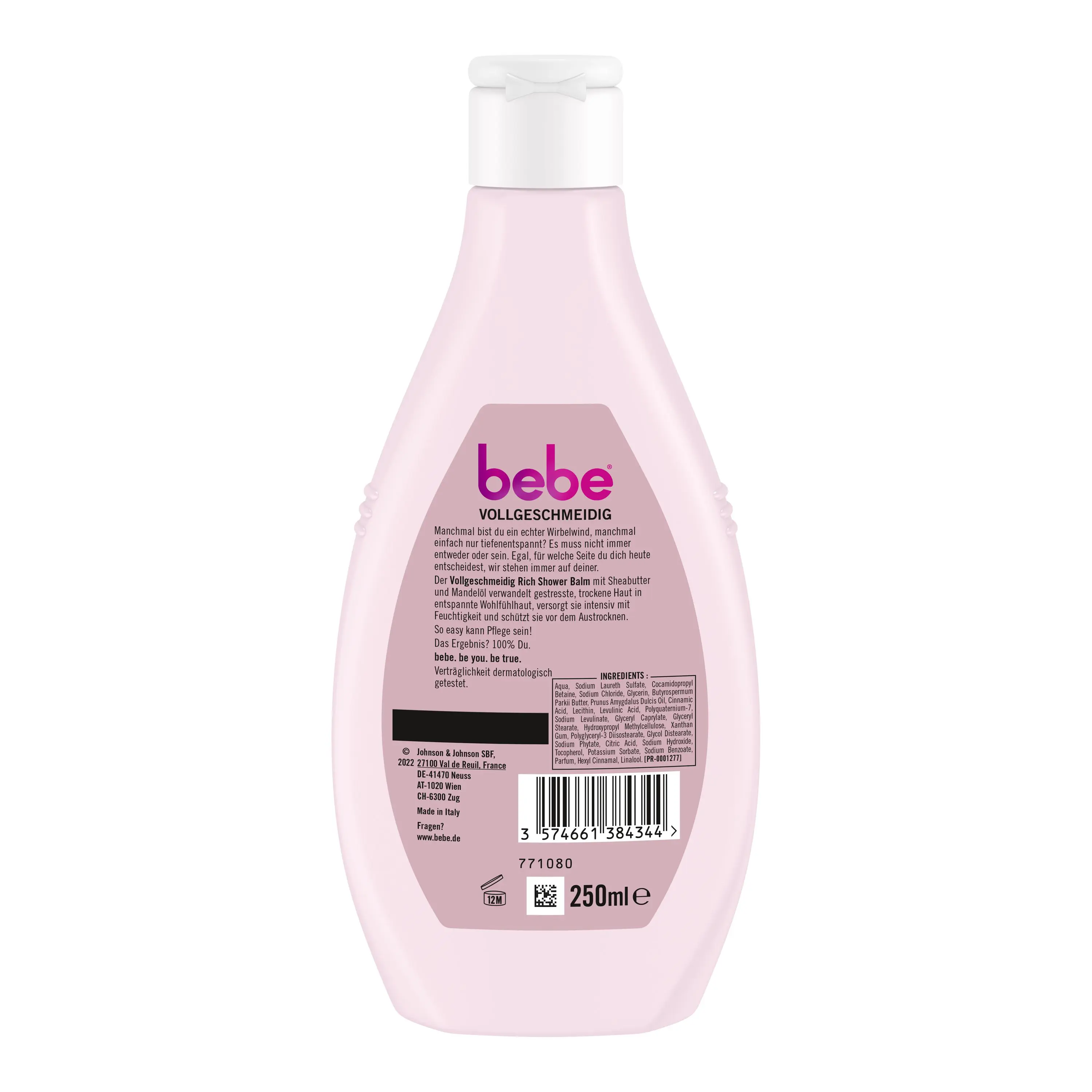 bebe® Vollgeschmeidig Rich Shower Balm Produktansicht von hinten