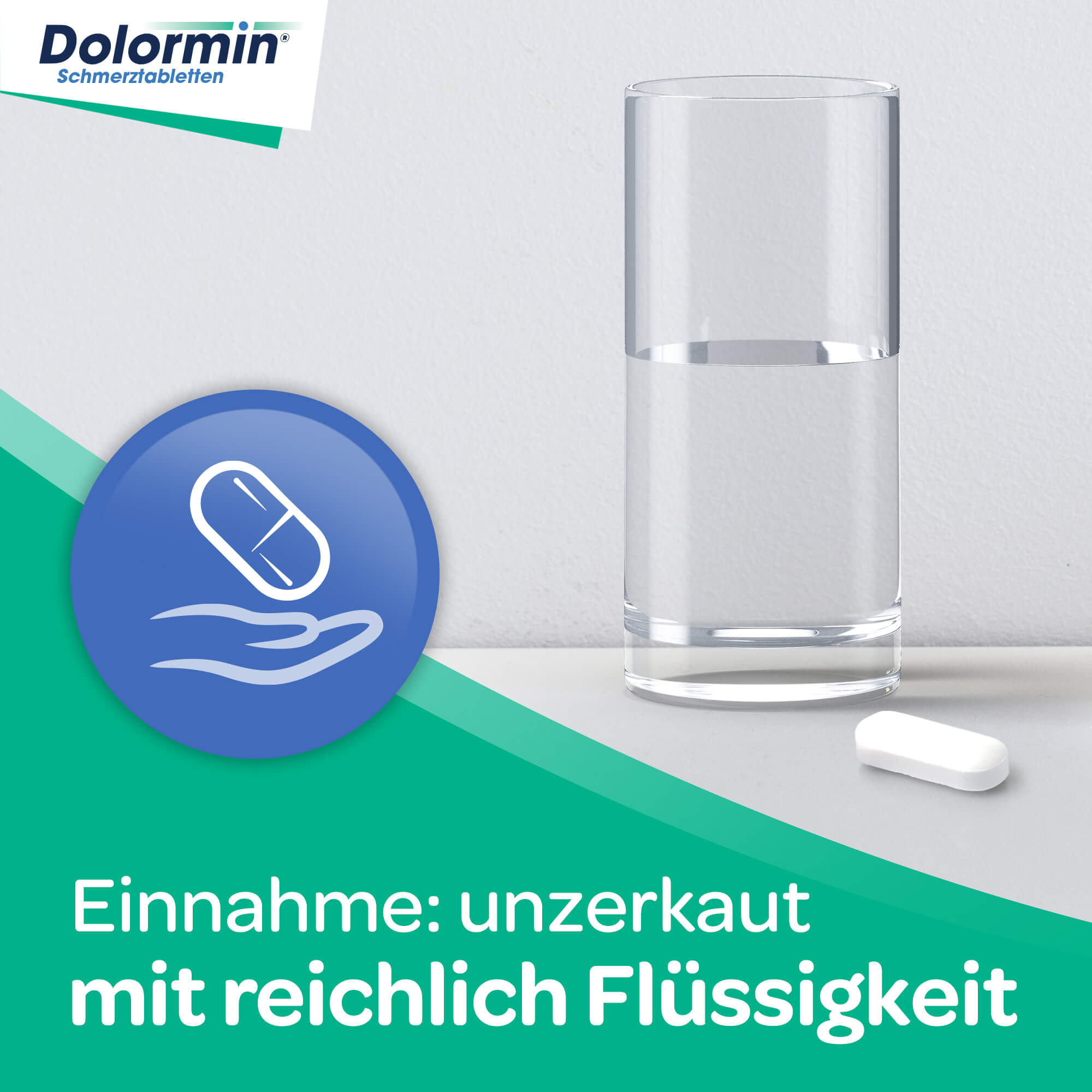 Dolormin Schmerztabletten - Einnahme: unzerkaut mit reichlich Flüssigkeit