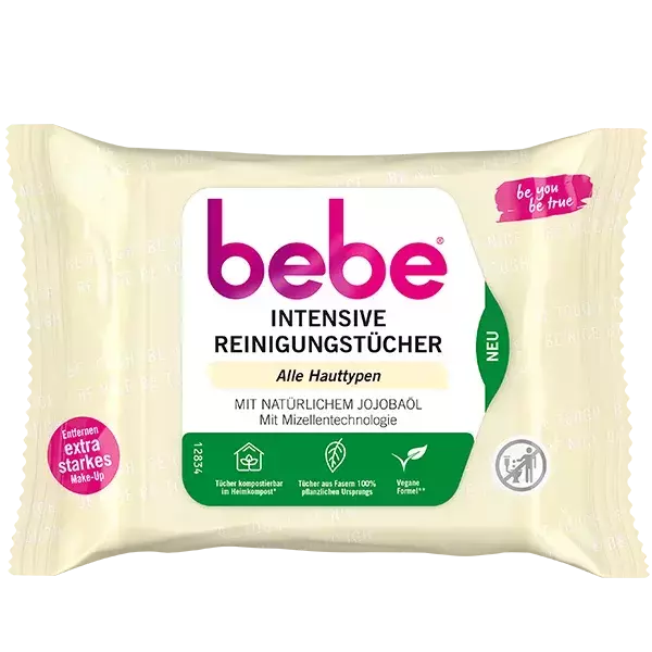 bebe Intensive Reinigungstücher mit natürlichem Jojobaöl