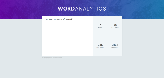 Word Analytics