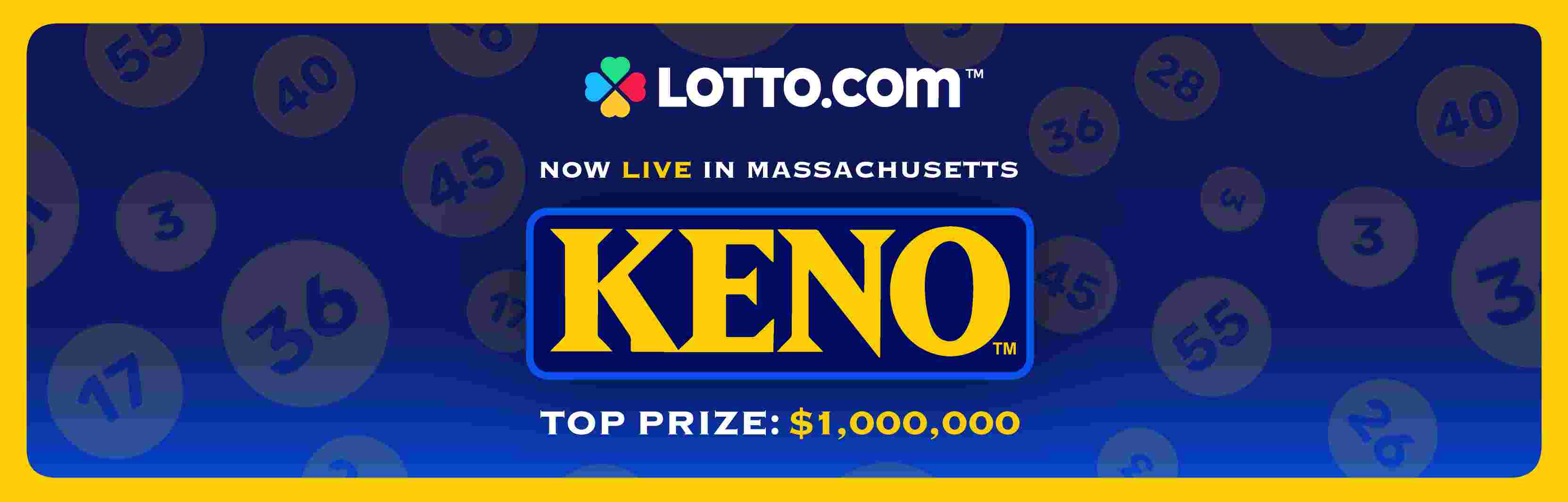 Lotto.com® Welcomes Keno to Massachusetts Lottery!