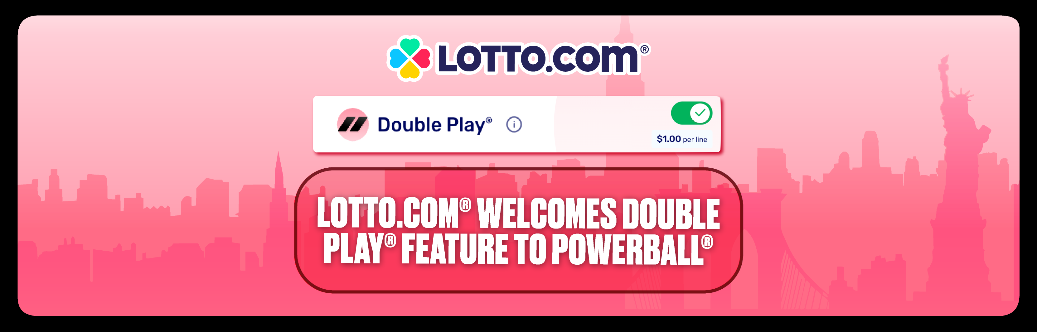 Lotto.com® Welcomes Double Play® Feature To Powerball®