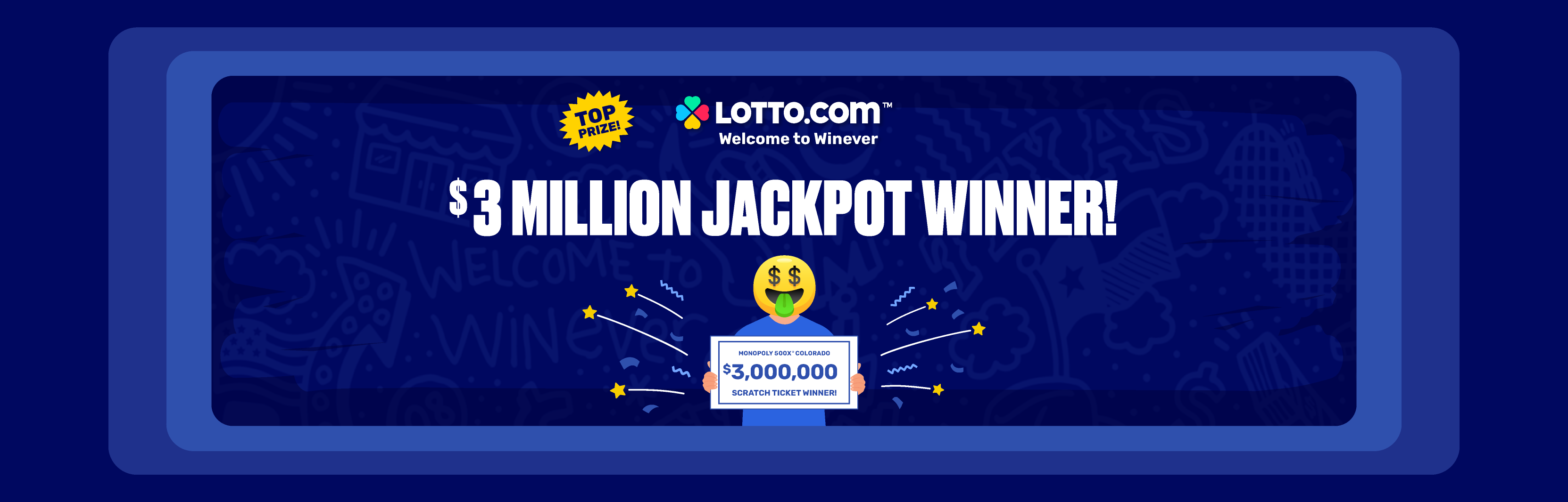 Lotto Com Colorado Customer Wins Big With Record Breaking 3 Million   3M SCRATCH BANNER 