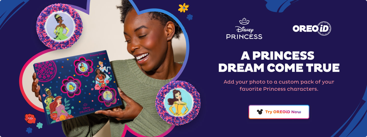 Disney Princess + OREOiD. A Princess Dream Come True. Add your photo to a custom pack of your favorite Princess characters.