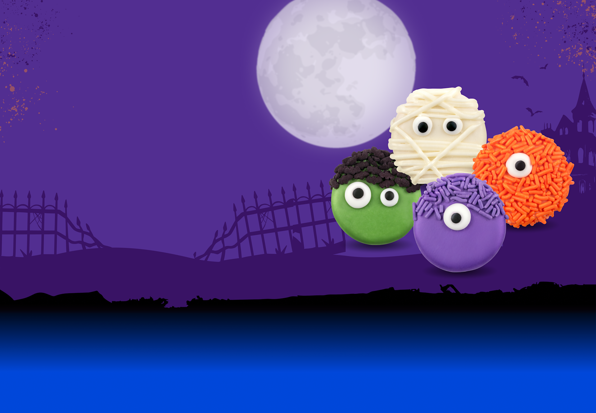 Halloween background with cookies