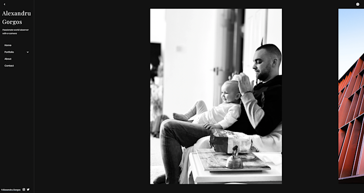 Alexandru Gorgos Photography website screenshot