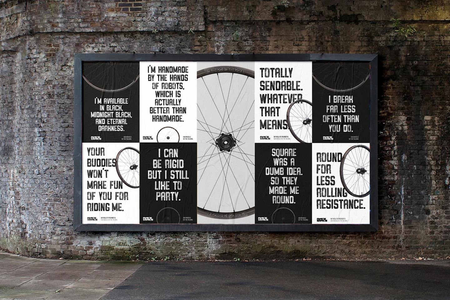 Race Face wheel campaign billboards